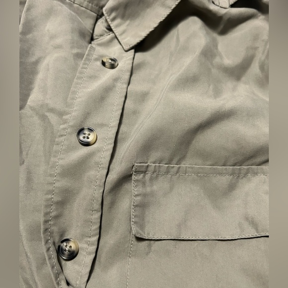 Dynamite Women's Olive Button Down Shirt - Picture 4 of 5